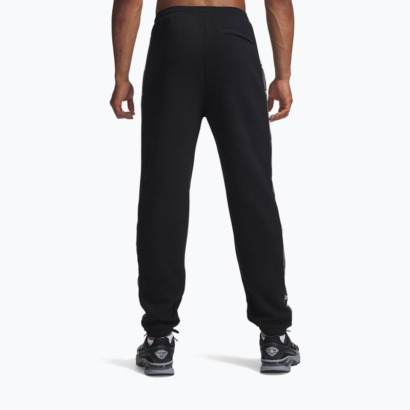 Férfi nadrág Under Armour Icon Fleece Taped Jogger ultimate black/white 3