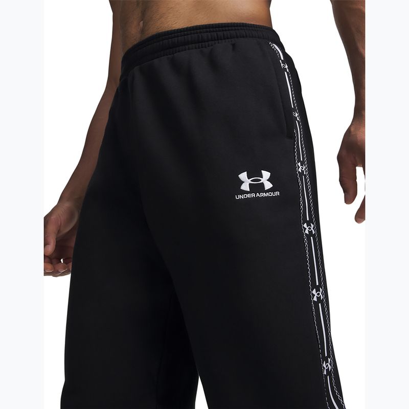 Férfi nadrág Under Armour Icon Fleece Taped Jogger ultimate black/white 4