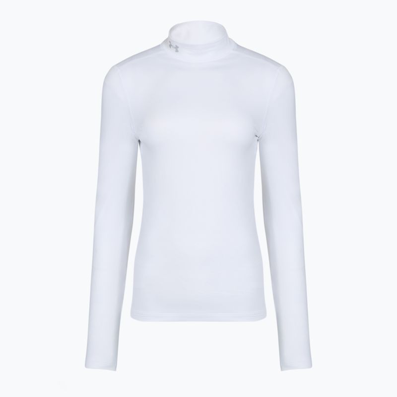Női edző hosszú ujjú póló Under Armour ColdGear Mock LS white/halo gray 4