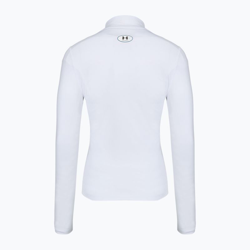 Női edző hosszú ujjú póló Under Armour ColdGear Mock LS white/halo gray 5