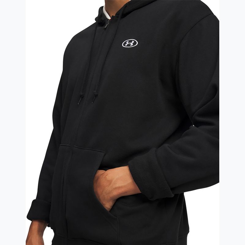 Férfi pulóver Under Armour Rival Fleece Full Zip ultimate black/white 3