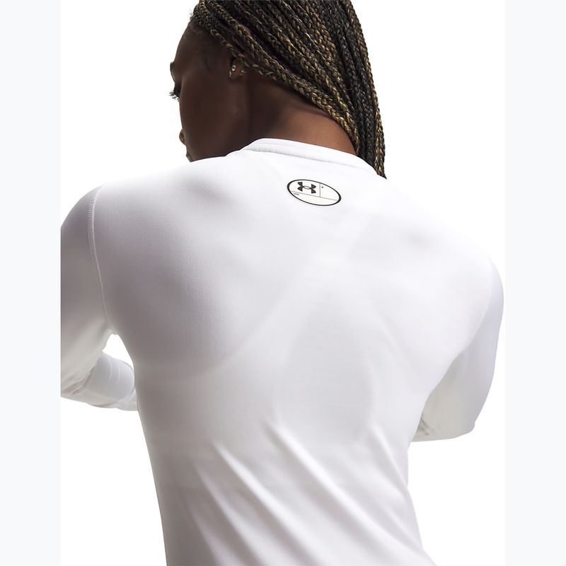Női edző hosszú ujjú póló Under Armour ColdGear Crew white/halo gray 3