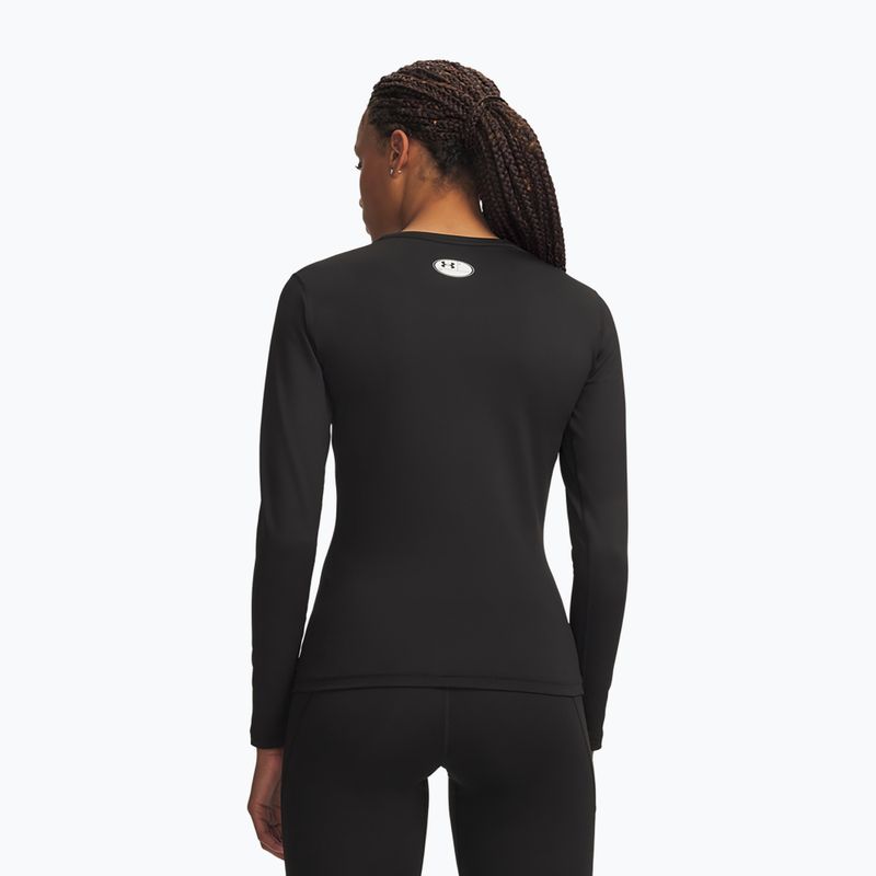 Női edző hosszú ujjú póló Under Armour ColdGear Crew ultimate black/white 2
