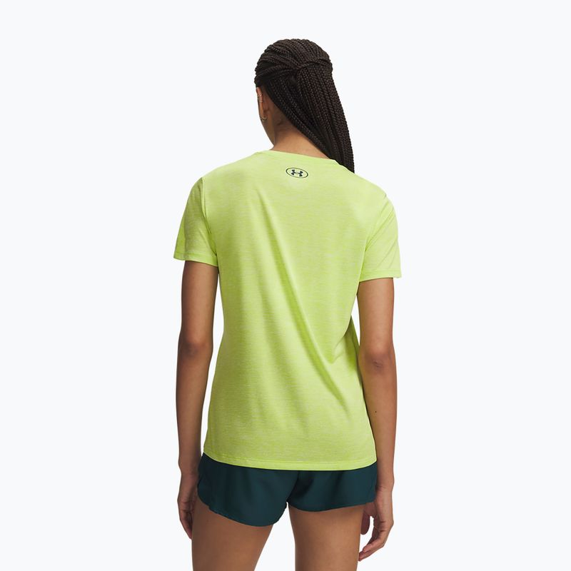 Női edző póló Under Armour Tech Twist green citrine/arden green 2