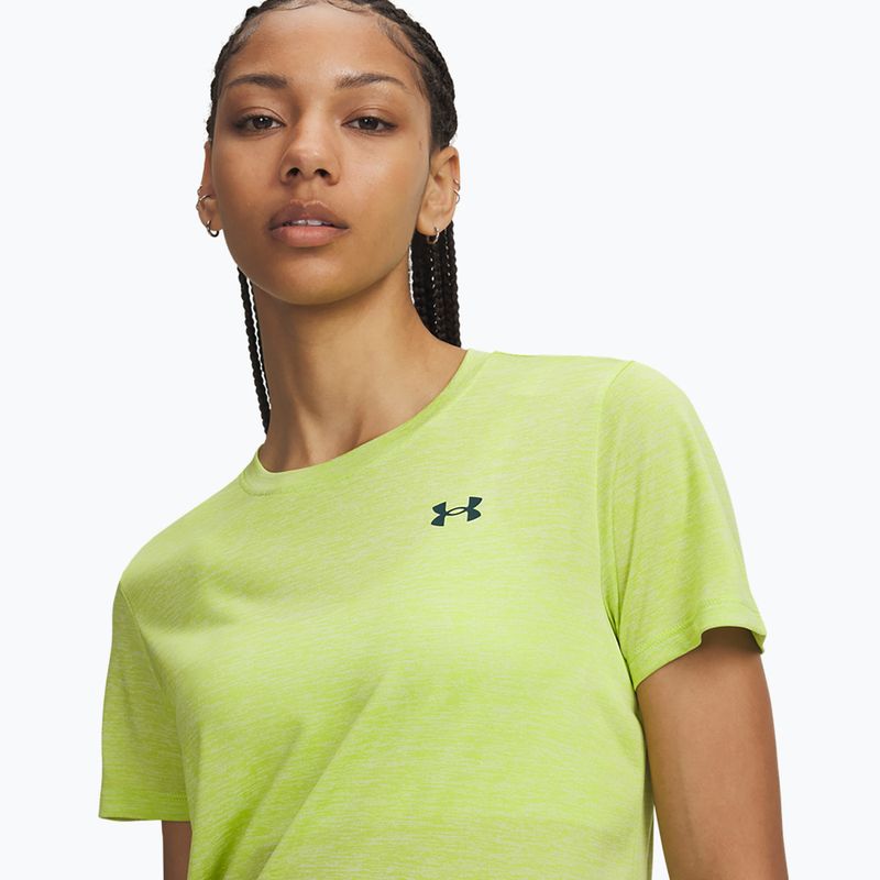 Női edző póló Under Armour Tech Twist green citrine/arden green 3