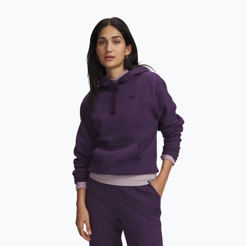 Női pulóver Under Armour Rival Fleece Hoodie purple echo light heather/purple echo