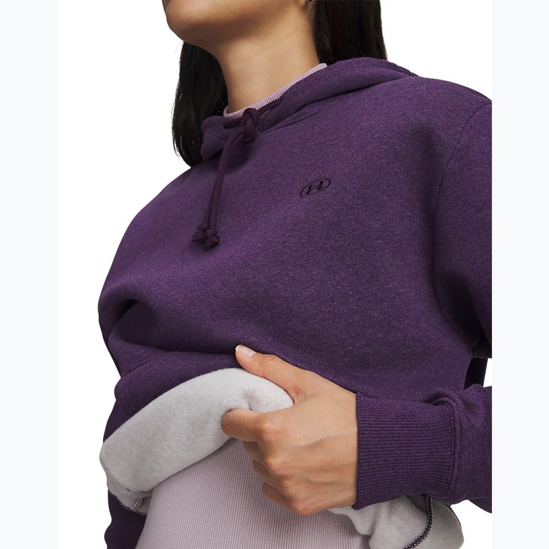 Női pulóver Under Armour Rival Fleece Hoodie purple echo light heather/purple echo 3