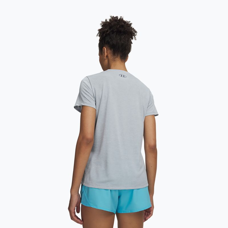 Női edző póló Under Armour Tech Twist blue fog/downpour gray 2