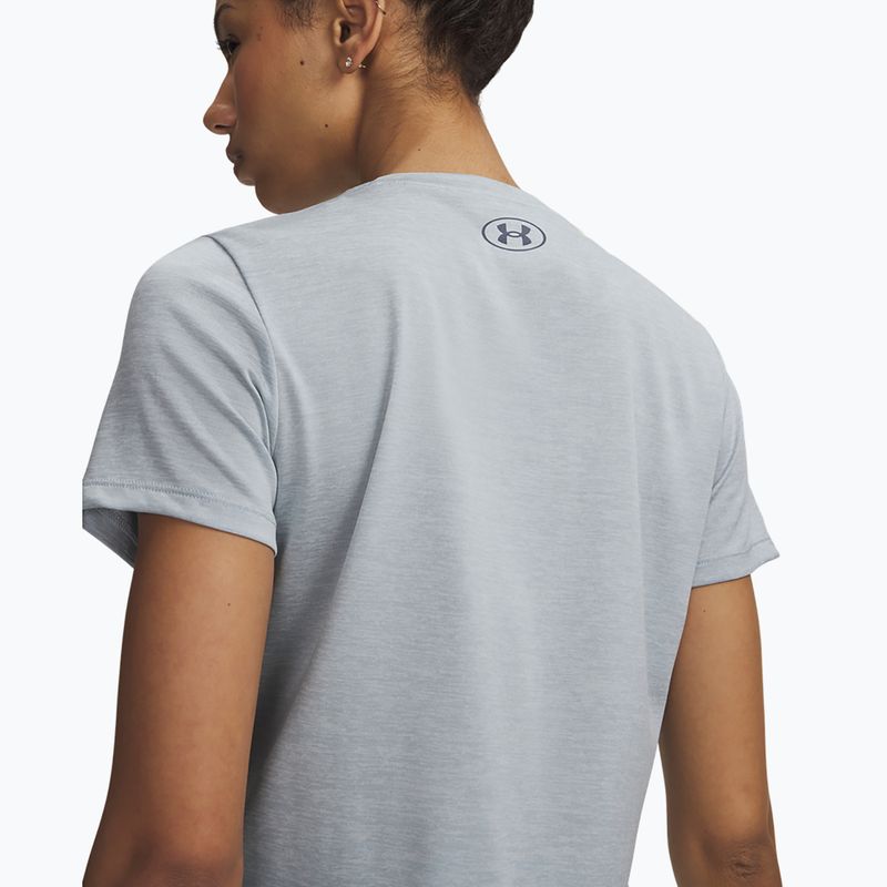 Női edző póló Under Armour Tech Twist blue fog/downpour gray 3