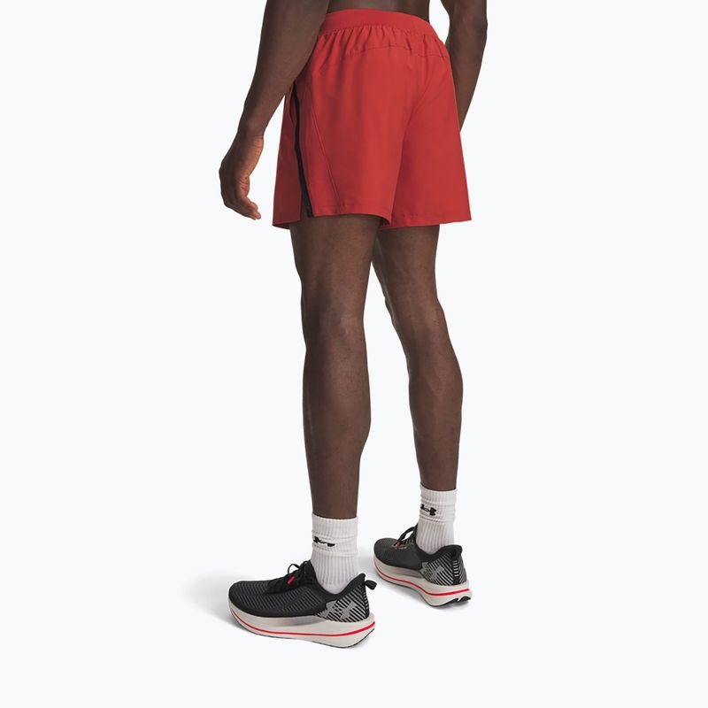 Férfi futónadrág Under Armour Launch 5" Shorts heritage red/black/reflective 3