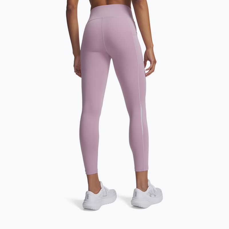 Női futóleggingsek Under Armour Velociti Ankle Tights mauve pink/reflective 3