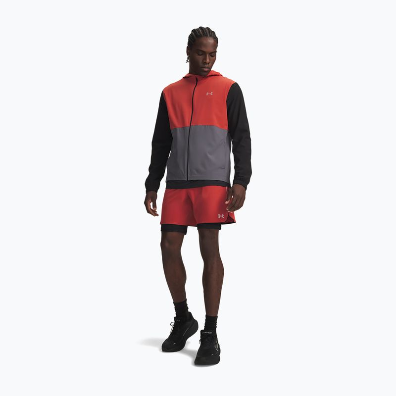 Férfi futónadrág Under Armour Velociti Pro 2IN1 Shorts heritage red/reflective 2
