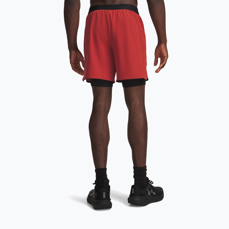Férfi futónadrág Under Armour Velociti Pro 2IN1 Shorts heritage red/reflective 3