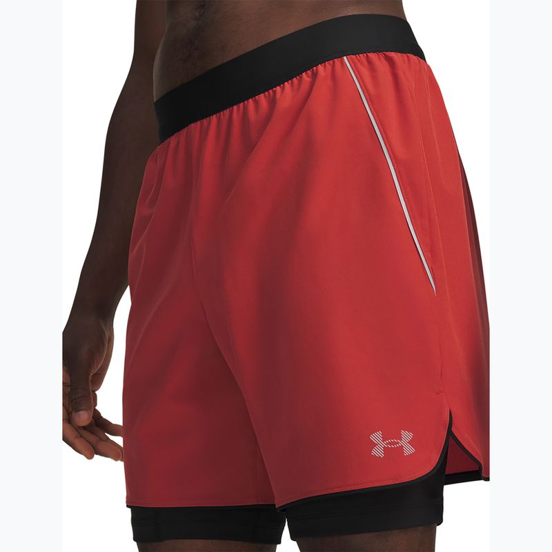 Férfi futónadrág Under Armour Velociti Pro 2IN1 Shorts heritage red/reflective 4