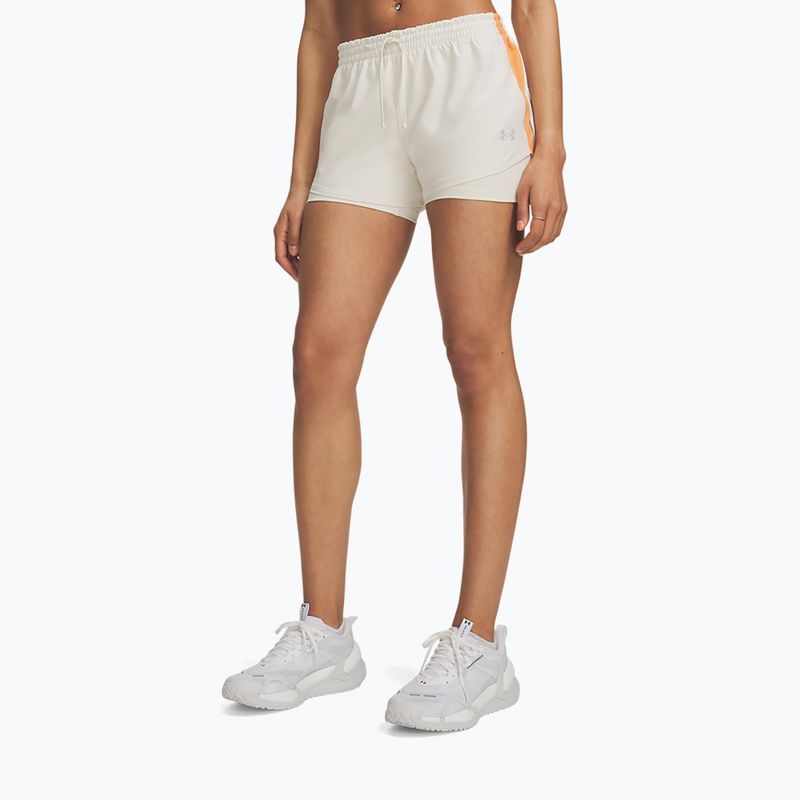 Női futónadrág Under Armour Velociti Pro 4" 2N1 Shorts stone/reflective