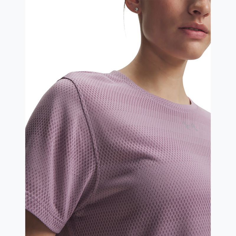 Női futó póló Under Armour Velociti SS mauve pink/reflective 3