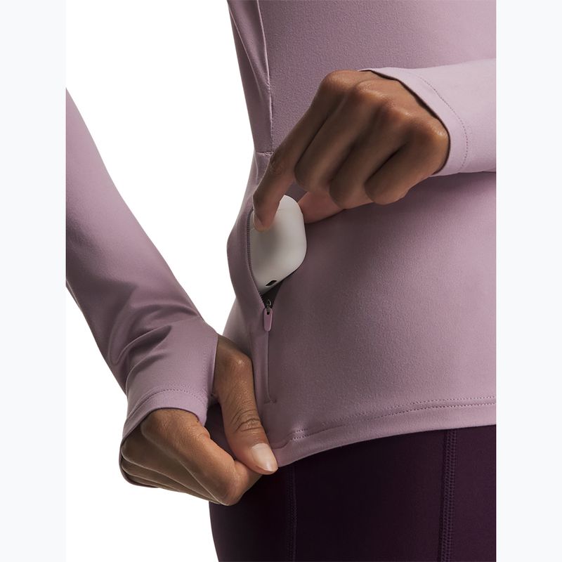 Női futópulóver Under Armour Velociti Half Zip mauve pink/reflective 3