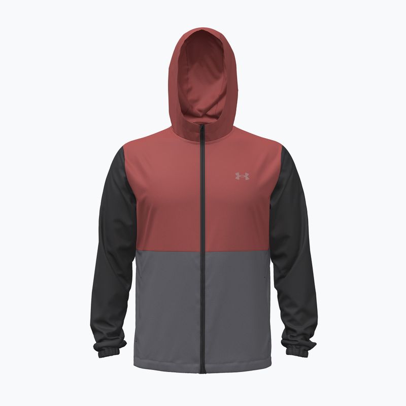 Férfi futókabát Under Armour Velociti Hooded Jacket ultimate black/heritage red/reflective