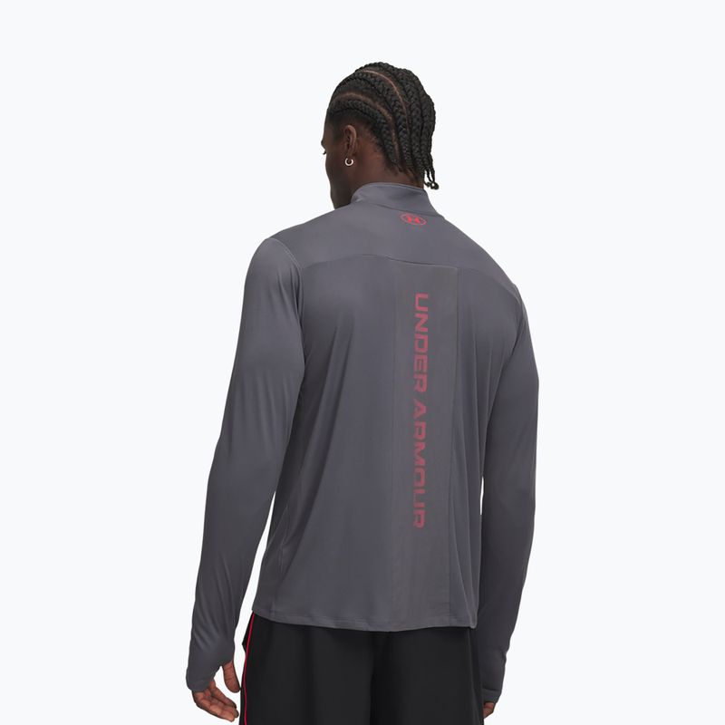 Férfi pulóver Under Armour Tech Utility 1/4 Zip castlerock/racer red 2