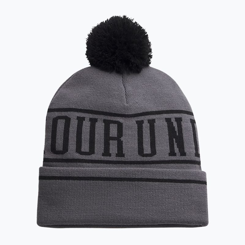 Férfi téli sapka Under Armour Halftime Pom Beanie castlerock/black/black 2