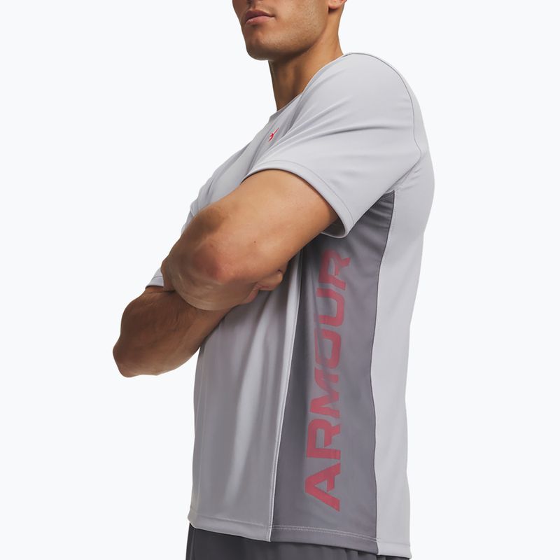 Férfi edző póló Under Armour Tech Utility SS mod gray/racer red 3