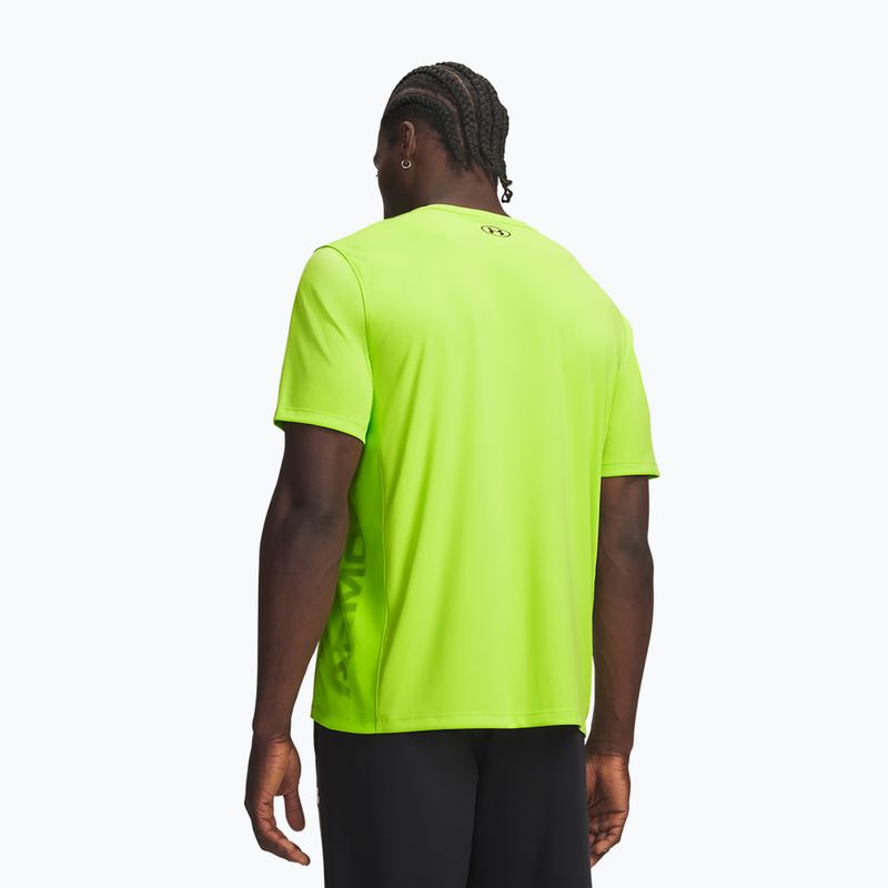 Férfi edző póló Under Armour Tech Utility SS green citrine/black 2