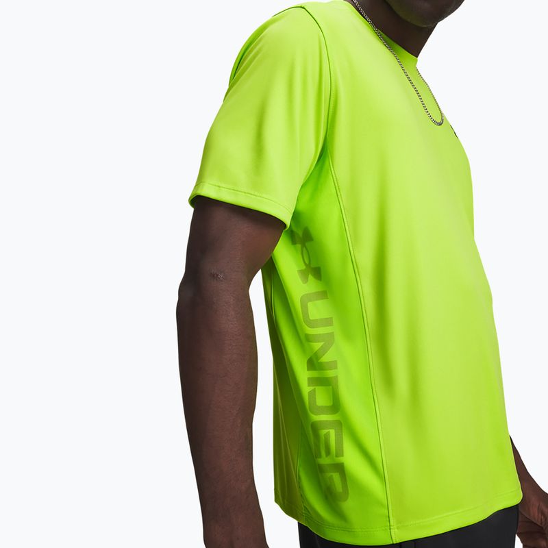 Férfi edző póló Under Armour Tech Utility SS green citrine/black 3