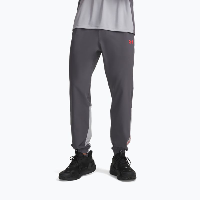 Férfi edzőnadrág Under Armour Tech Utility Woven Pants castlerock/mod gray/racer red