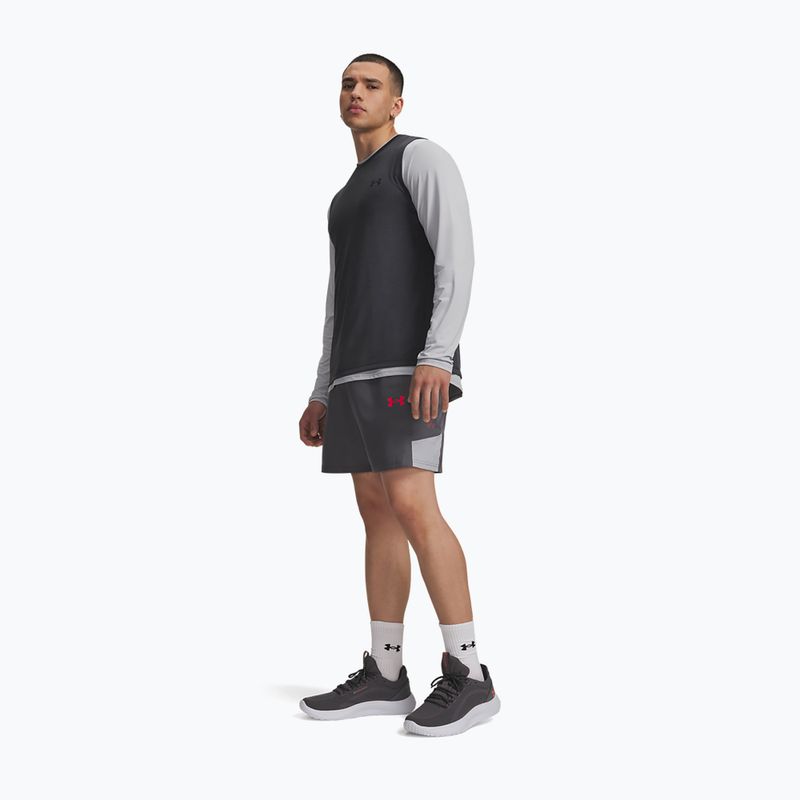 Férfi edző rövidnadrág Under Armour Tech Utility Shorts castlerock/mod gray/racer red 2