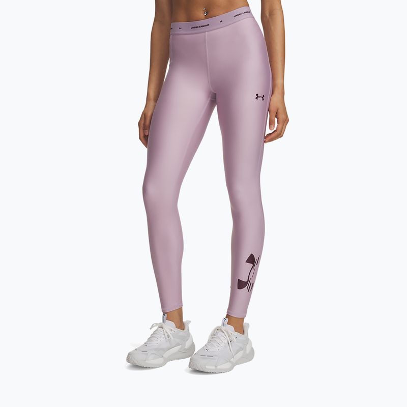 Női edzőleggingsek Under Armour HeatGear Novelty Leggings mauve pink/ox blood