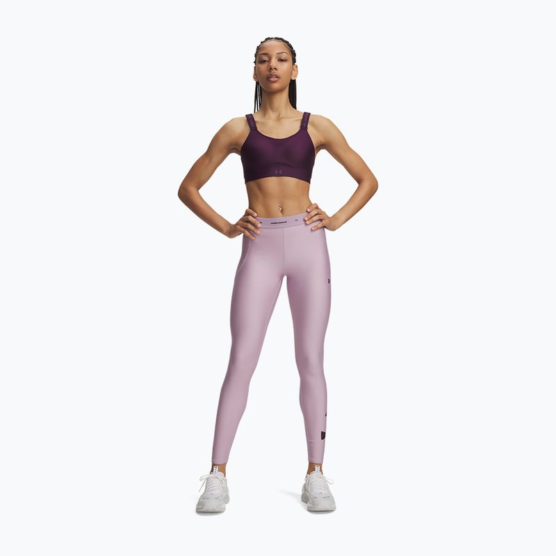 Női edzőleggingsek Under Armour HeatGear Novelty Leggings mauve pink/ox blood 2