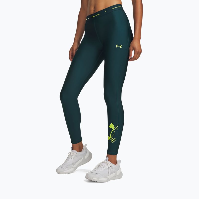 Női edzőleggingsek Under Armour HeatGear Novelty Leggings arden green/green citrine