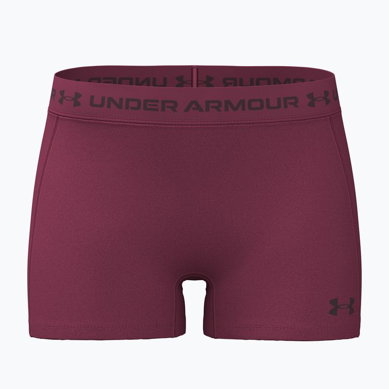 Női edző rövidnadrág Under Armour HeatGear Shorty claret/ox blood