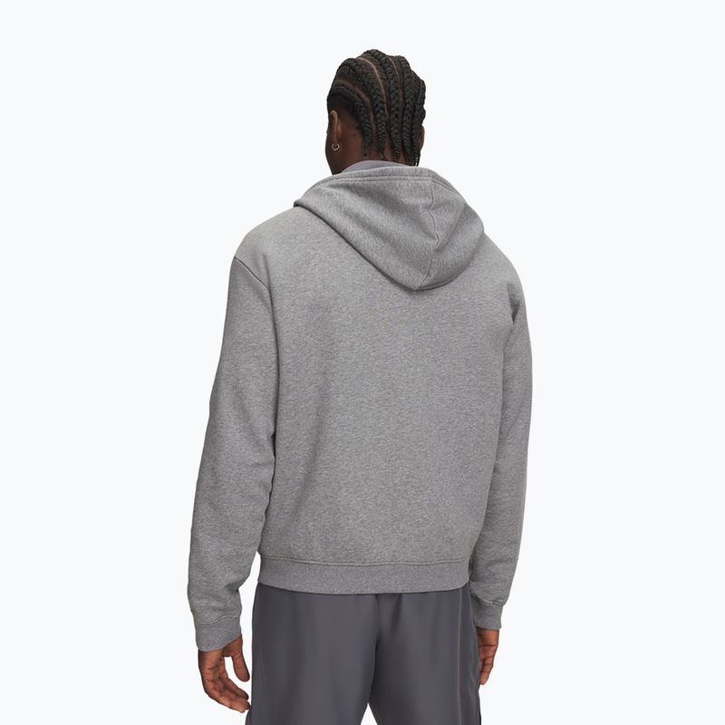 Férfi pulóver Under Armour Rival Fleece Full Zip castlerock light heather/black 2