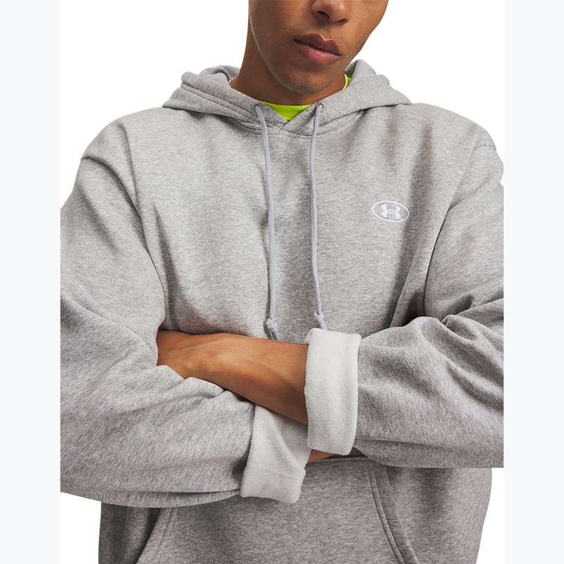 Férfi pulóver Under Armour Rival Fleece Hoodie mod gray light heather/white 3
