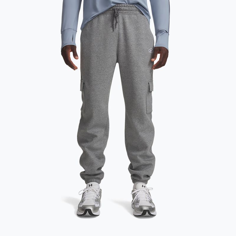 Férfi nadrág Under Armour Rival Fleece Cargo castlerock light heather/white