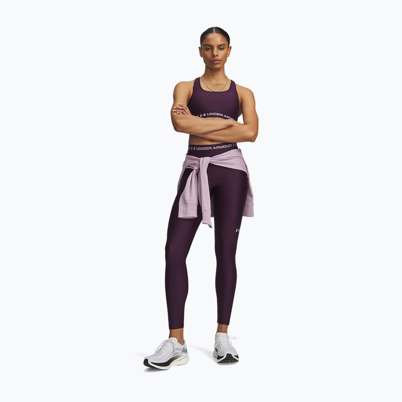 Női edzőleggingsek Under Armour HeatGear Leggings purple echo/mauve pink 2