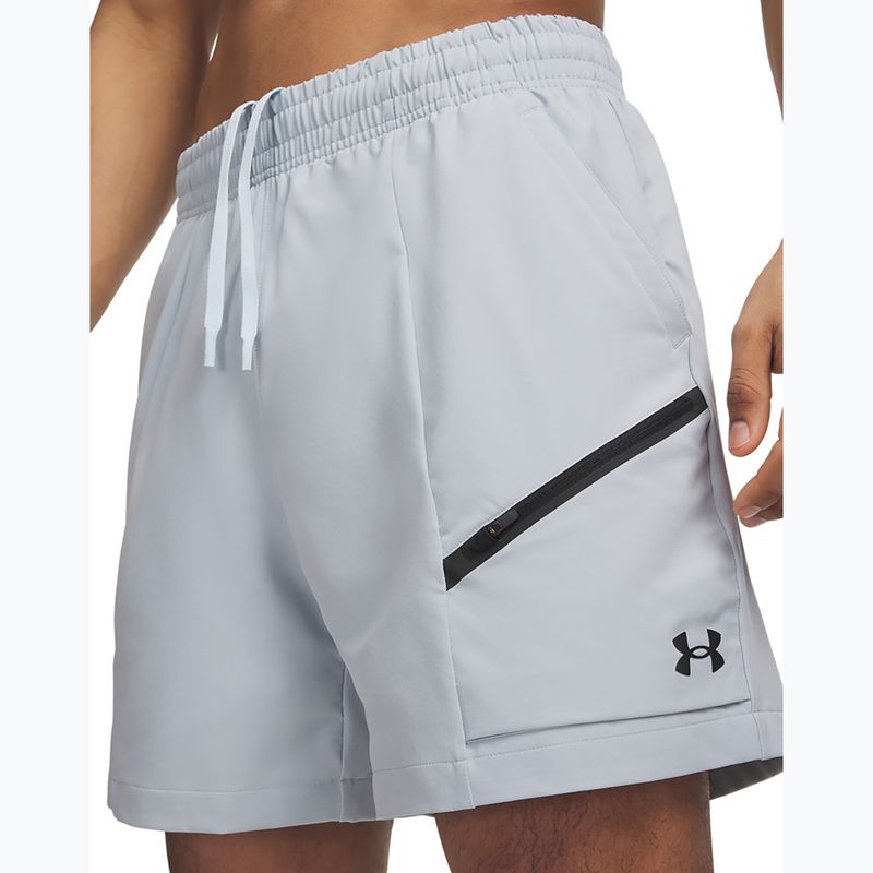 Férfi edző rövidnadrág Under Armour Unstoppable Woven Shorts blue fog/black 4