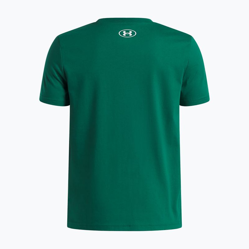 Gyermek póló Under Armour Sportstyle Left Chest campus ivy/white 2
