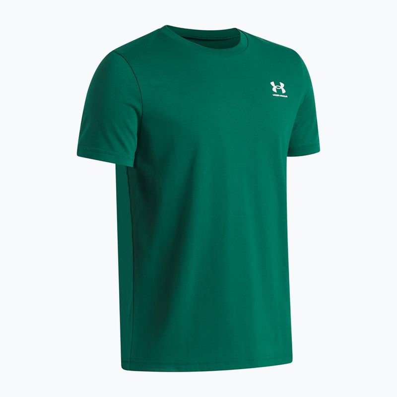 Gyermek póló Under Armour Sportstyle Left Chest campus ivy/white 3