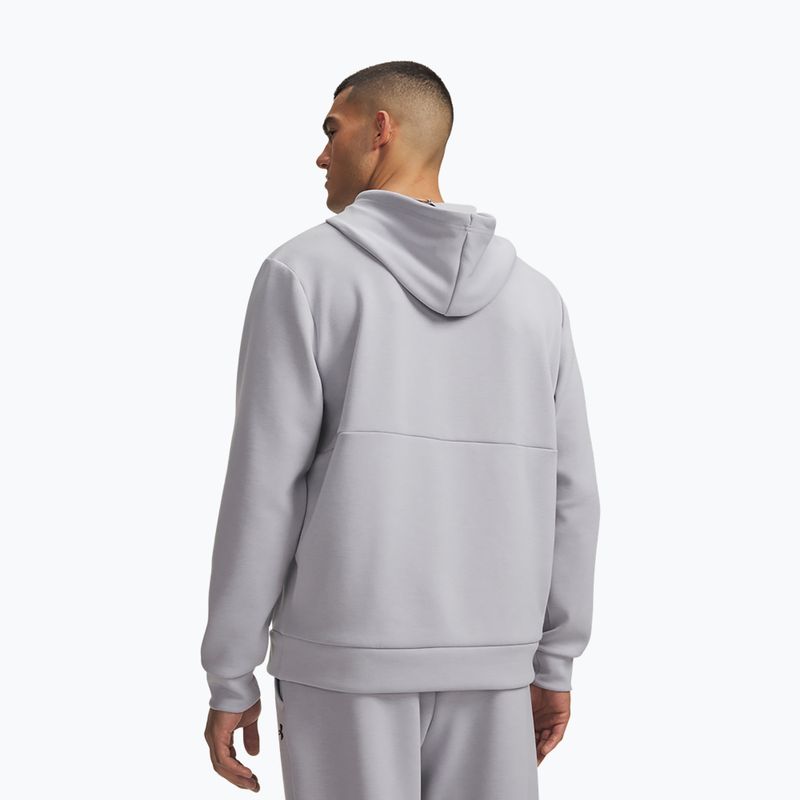 Férfi pulóver Under Armour Flex Fleece Hoodie mod gray/black 2