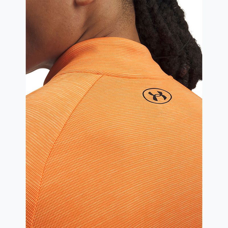 Férfi pulóver Under Armour Tech Textured 1/2 Zip LS outrageous orange/black 3
