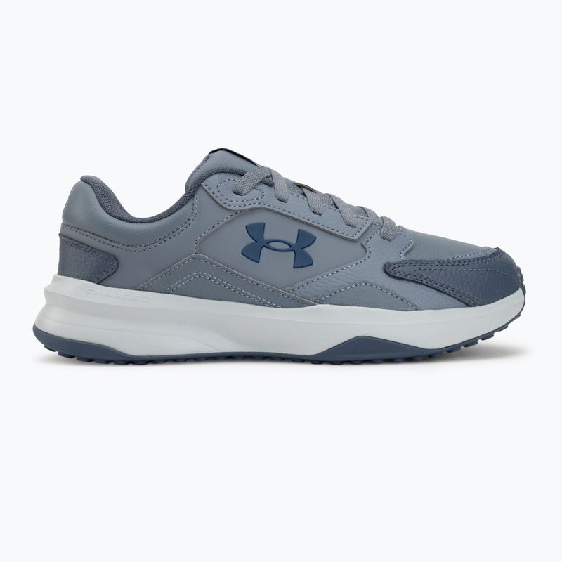 Férfi edzőcipők Under Armour Edge Leather gravel/blue fog/blackout navy 2