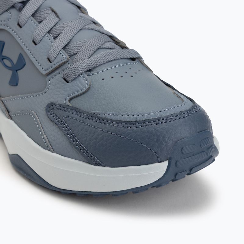 Férfi edzőcipők Under Armour Edge Leather gravel/blue fog/blackout navy 7