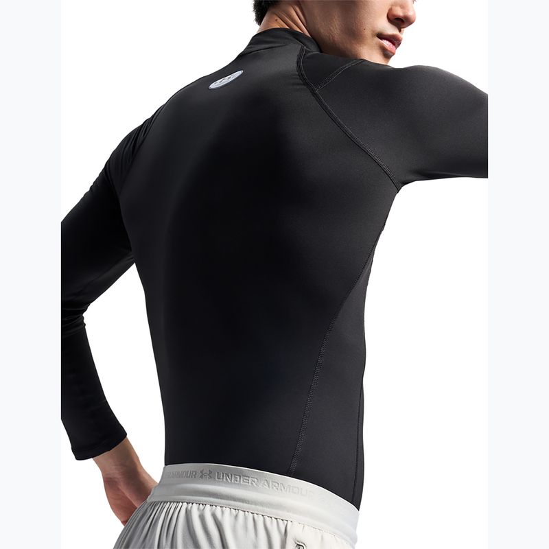 Férfi edző hosszú ujjú póló Under Armour Coldgear Elite Comp Mock ultimate black/ultimate black/reflective 3