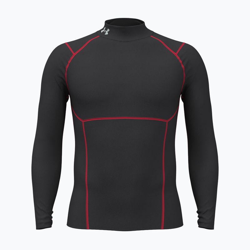 Férfi edző hosszú ujjú póló Under Armour Coldgear Elite Comp Mock ultimate black/red/reflective