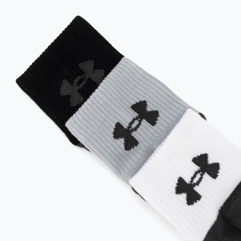 Zokni Under Armour Perf Tech Qtr 3 pack mod gray/white/jet gray 6