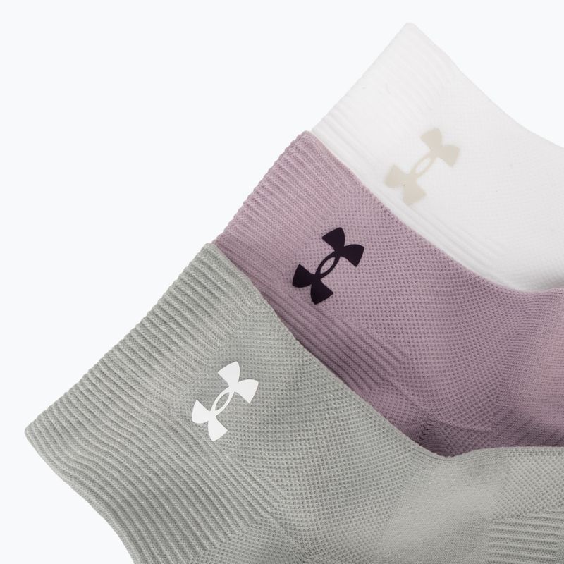Női zokni Under Armour Vanish 3 Pack mauve pink/titanium/purple echo 5