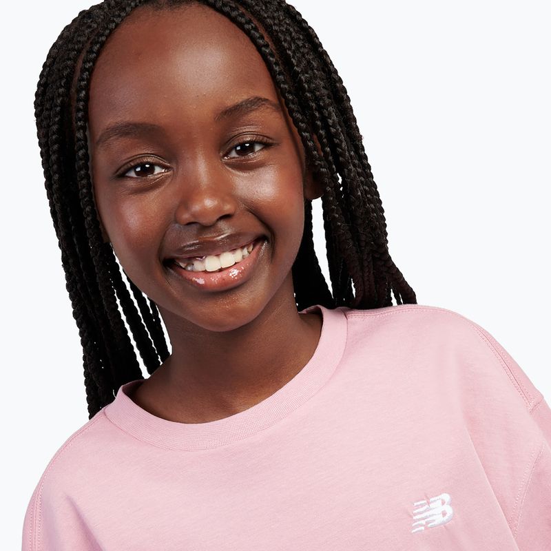 Gyerek póló New Balance Jersey Small Logo Tee pink taffy 5