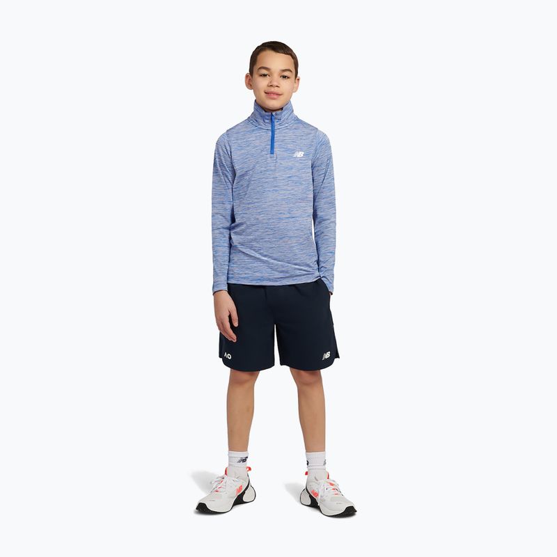 Gyerek pulóver New Balance Athletics Quarter Zip Funnel blue gemstone 2
